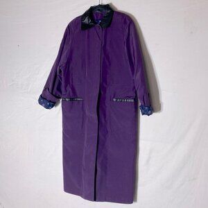 Vintage Long Purple Coat W Quilted Lining L Cottagecore Grannycore Grandmacore